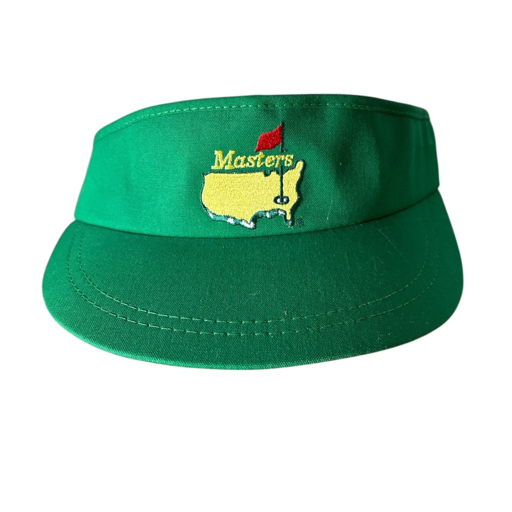 Vtg 90s American Needle Masters Visor Adjustable USA Made Golf